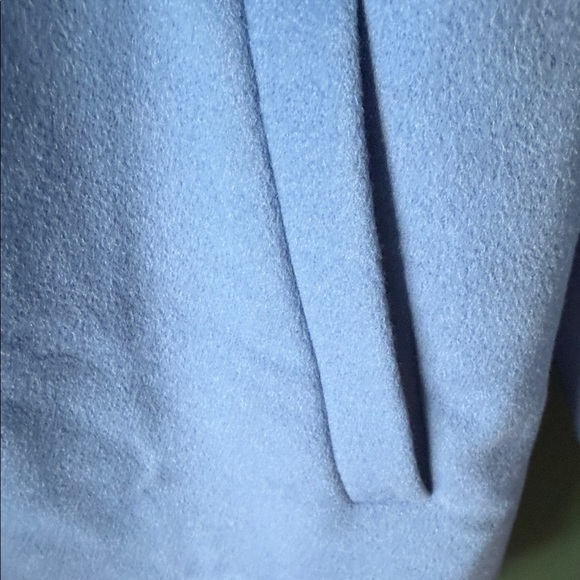 Sam Edelman Sky Blue Womens 10 Wool Blend Pea Coat Winter - Picture 7 of 10